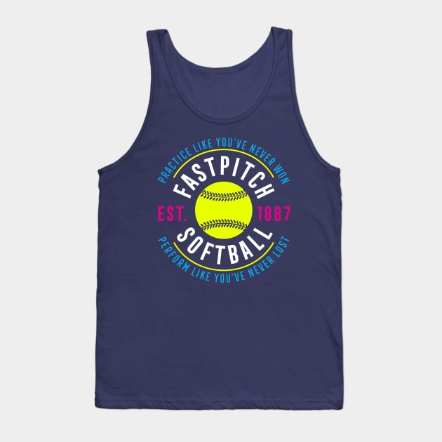 Fastpitch Softball Tank Top by ThreadsMonkey